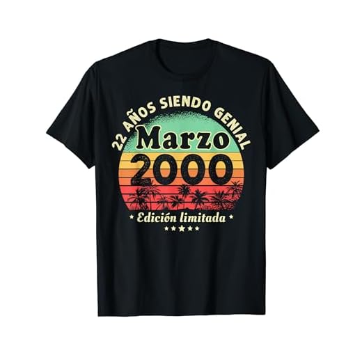 22 Años Cumpleaños Marzo 2000 Hombre Mujer Marzo 2000 22 Camiseta