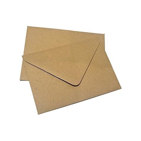 100 x Flecked Kraft Brown Premium C7 Small Mini A7 Card Envelope Blanks (RSVP) Cover