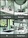 Cobbe Bathroom Faucets for Sink 3 Hole, 4 Inch with Pop Up Drain and 2 Supply Hoses, 2 Handle Centerset Bathroom Faucet for Sink Vanity, Midnight Black Matte