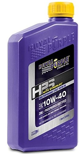Royal Purple 31140 HPS Street Synthetic Motor Oil 10W-40 for Max Performance Modified Engines 1qt Case of 6