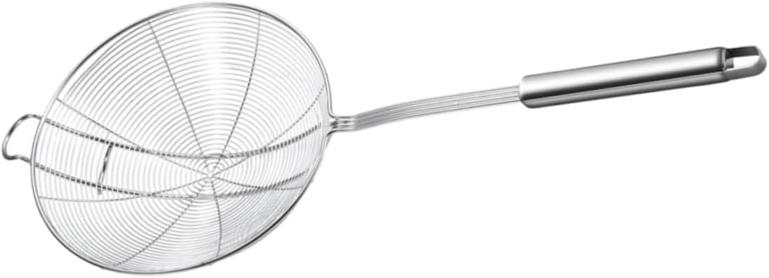 Ciieeo 5pcs Stainless Steel Slotted Spoon Pasta Strainer Colander Comfortable Handle Easy Storage for Kitchen