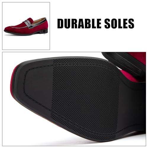 Image of JITAI Mens Velvet Loafers Dress Shoes Loafers for Men Tuxedo Suit Shoes