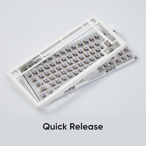 Image of MONSGEEK M1 V5 HE Rapid Trigger Gaming Keyboard Quick Release Aluminum Mechanical Keyboard, White Transparent Astrolink Magnetic Switch