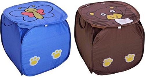 Kuber Industries 2 Piece Rexine Laundry Organiser (LBC124)