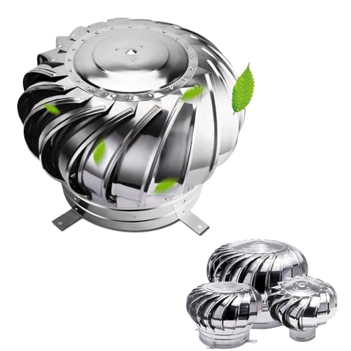 Kit de générateur à Turbine AC pour éolienne Horizontale avec régulateur de Charge, Chapeau d'évacuation Rotatif pour toiture - Ventilateur pour éolienne de 6, 8, 10 et 12 Pouces, Conception