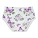 Joisal Cartoon Toddlers Underwear Floral Cotton Panties for Girl Purple Butterflies Flowers Undies Kids Briefs 6-7 Years