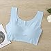 Tshirt Bras for Women Seamless Wire Free High Support 360 Stretch Longline Sport Bra Push Up Bra Full Coverage Underwear for Seniors Plus Size Clothes Fashion Trendy 2025 Summer Daily Blue