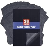 Pauspapier A4 30 Blatt - Transferpapier Kohlepapier zum Durchpausen und Übertragen, Zeichenpapier für Malerei und Handwerk