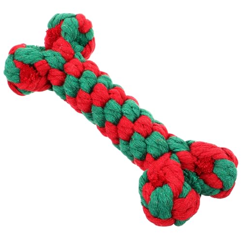 BCOATH Pet Cotton Rope Chew Toy for Dogs Molar Bone Shaped Plaything for Teeth Cleaning and Healthy Chewing for Teething Puppies and Interactive Play