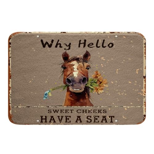 Feelyou Cute Horse Bathroom Rug 20"x32" for Bathroom