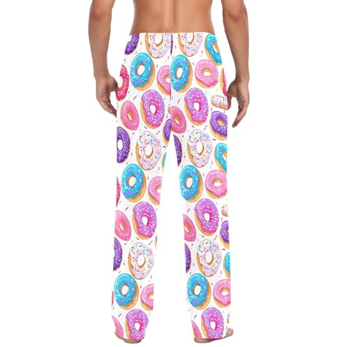 Pantalon de pyjama pour homme à cordon et poches Donuts1 S - 4