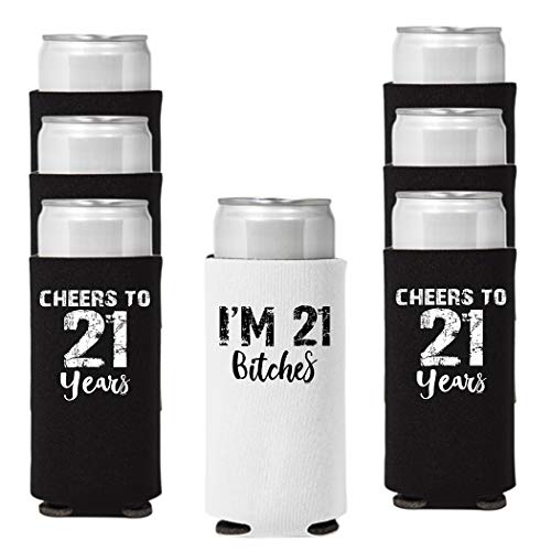 Housse canette 21e anniversaire Veracco isolant thermique boisson