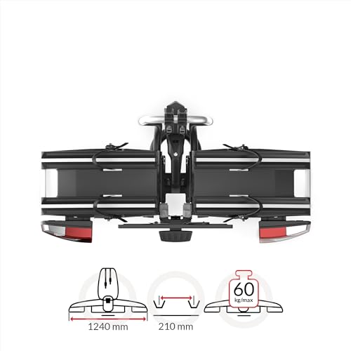Atera Fahrradträger 022780 Genio Pro für PKW, faltbar für 2 Fahrräder