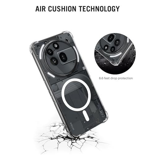 Image of DailyObjects Clear Magnetic Phone Case Cover Compatible with Nothing Phone (3a) Pro | Wireless Charging Slim Back Cover | 2 Layer Edge Protection & Shockproof