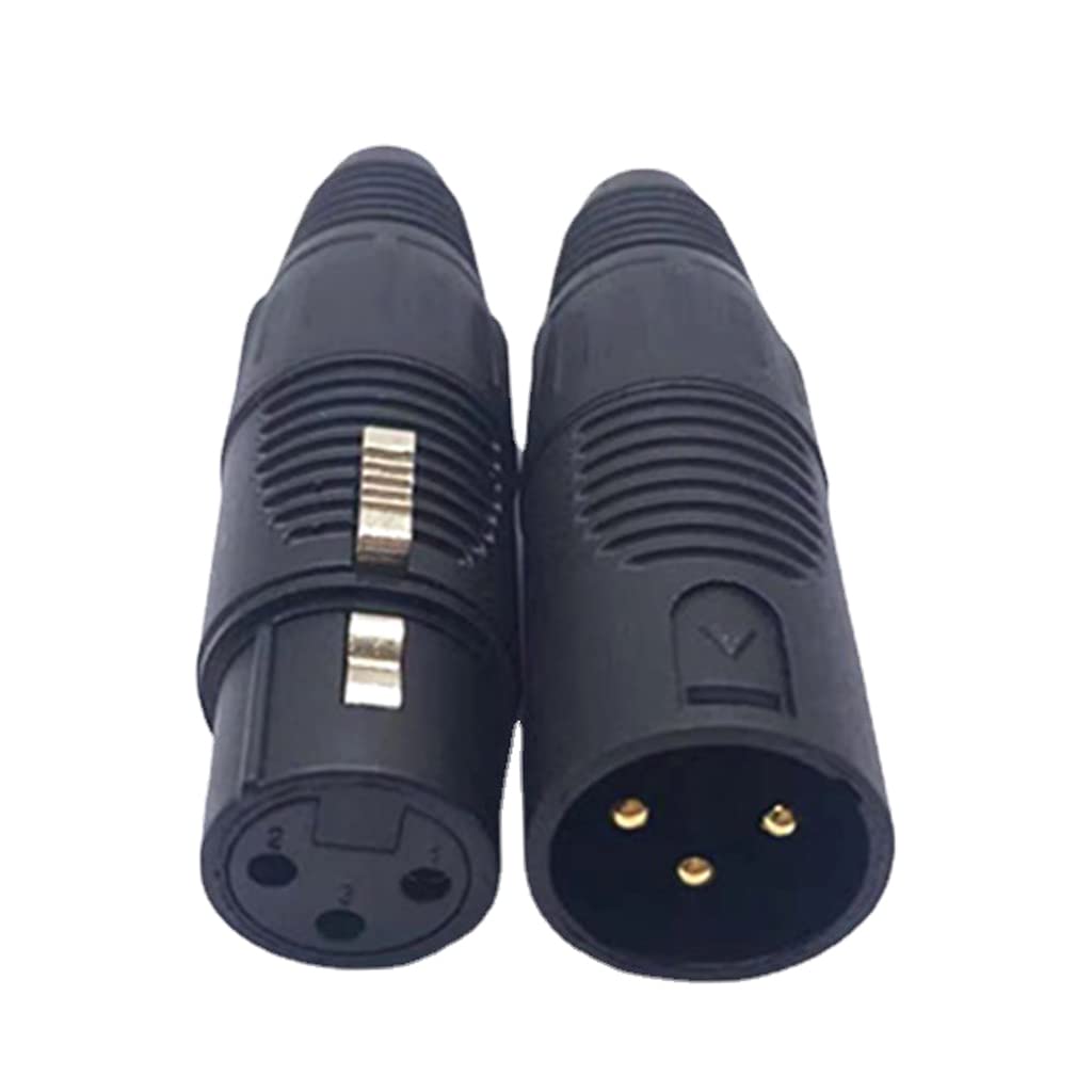 3 Pin Male/Female Mic Microphone Connector Easy Installation Plug Microphone Connector