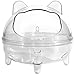 Alipis Garbage Container Bin Clear Plastic Mini Trash Can Desktop Bear Shaped Waste Basket Mini Garbage Can Kawaii Trash Bins for Home Office Kitchen Transparent Rubbish Container