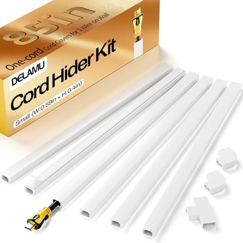 Delamu Cord Hider, Cord Covers for Wires on Wall, One-Cord Cable ...
