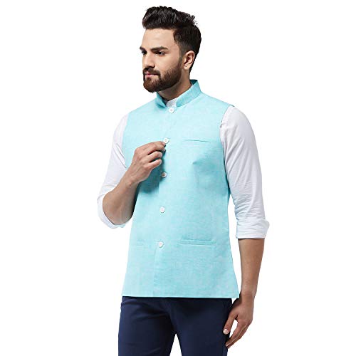Image of SOJANYA (Since 1958 Men's Cotton Linen Blend Waist Coat