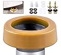 Extra Thick Toilet Wax Ring Kit Include Closet Bolts, Bolt Caps, Thick Flange and Retainer Washers, Fits 3 Inch and 4 Inch Waste Lines for Toilet Gas Odor and Watertight Sealing