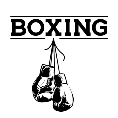 SUPERDANT Boxeo Pegatinas de Pared Guantes de Boxeo Adhesivo de Pared Gimnasio Adhesivo de Pared Vinilo Decoración de Pared Papel Pintado Negro para Dormitorio Sala de Estar Decoraciones Del