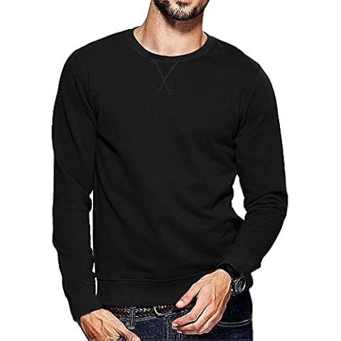 LVCBL Man Jumper Warm Sweatshirt Round Neck Lightweight Streetwear Black XL Cover
