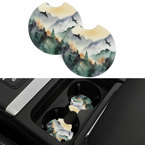 Portavasos de coche impermeable negro 2 piezas miniatura 5