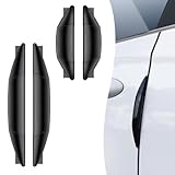 Arwrilt 4 PCS Car Door Anti-Collision Strip, Rearview Anti-Impact Sticker, Door Protection Decorative Covers, Door Edge Bumper Guard, Universal Car Side Door Edge Protector (Black)