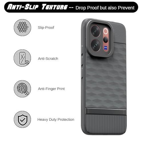 Image of Shockproof Case Compatible with Vivo V70 5G / V70 Elite 5G | Full Camera Protection | TPU Flexible Back Cover for Vivo V70 5G / V70 Elite 5G (Graphite Grey)