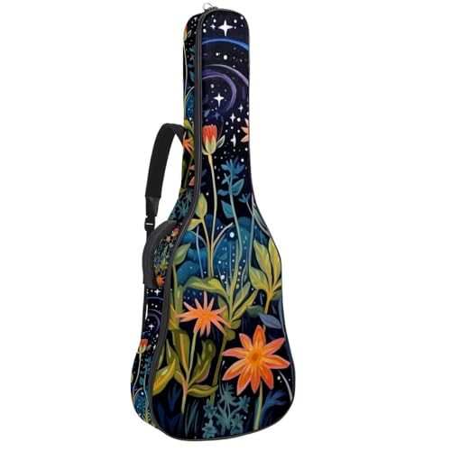Housse de guitare acoustique pour le transport avec poches pour accessoires et partitions