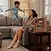 Nordic Hygge Portable Space Heater, 1500W Electric Infrared Heater for Indoor Use, Living Room, Bedroom, Office - Remote Control, 12H Timer, 3 Heat Settings, Overheat & Tip-Over Safety, Light Oak