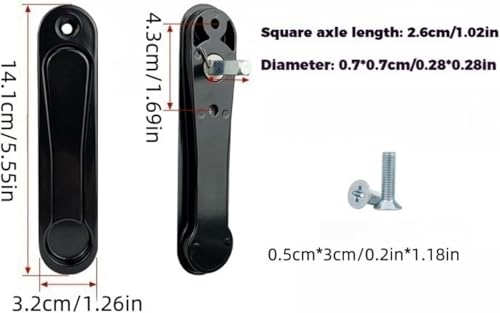 Miniatura 2 de Window Handle Concealed Window Handle Zinc Alloy White Black, Hardware Accessories For Windows, Screen Handle With Stainless Steel Screws White