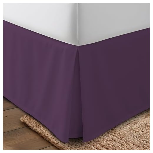 Utopia Bedding Queen Bed Skirt - Soft Quadruple Pleated Ruffle - Easy Fit with 16 Inch Tailored Drop - Hotel Quality, Shrinkage and Fade Resistant (Queen, Purple)