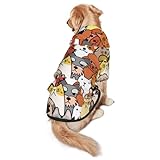 Salelf Cats & Dogs Group Dog Hoodie Security Dog Hoodie Sweater with Pocket and Leash Hole Warm Pet Clothes Dog Winter Sweatshirt for Medium Large Dogs
