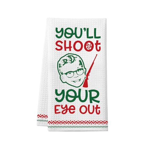 A Christmas Story Merchandise Gift, Funny Holiday Kitchen Towel, Christmas