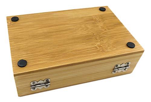 TigerTie - Wijnset in bamboe doos met kelnermes/kurkentrekker, wijnkraag, flessendop van roestvrij staal - Image 5