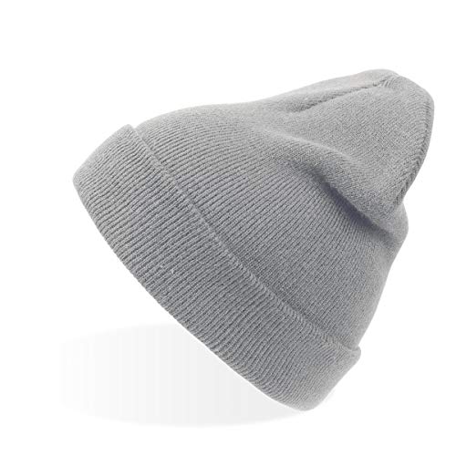 Atlantis Wind Beanie With Turn Up Double Skin - Light Grey - OS
