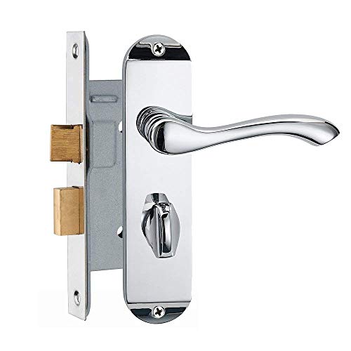 HENYIN Juego de cerradura de puerta de baño cromado pulido (Z01-BK-45-R) (solo puertas derechas) Cover