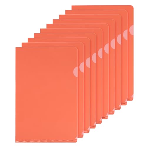 Pochette plastique A5 pour dossiers de bureau rouge transparente lot de 50 pièces