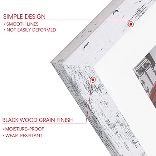 Pealsn 8X10 Picture Frame Set Of 6, Display Pictures 5X7 With Mat Or 8X10 Without Mat For Wall Mounting Or Table Top Display, Photo Frames Collage For Wall Decor, Distressed White #TOP2
