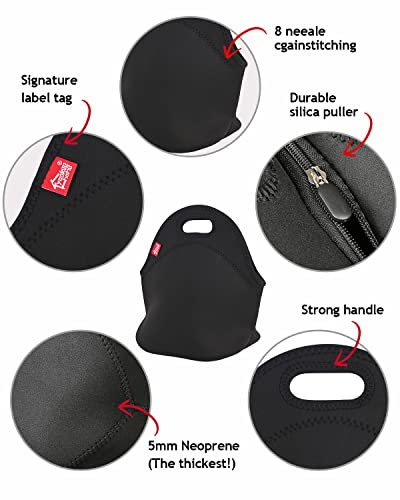 Yookee Home WCB001 Black Lunch Bag, Insulated Lunch Box thumb #1