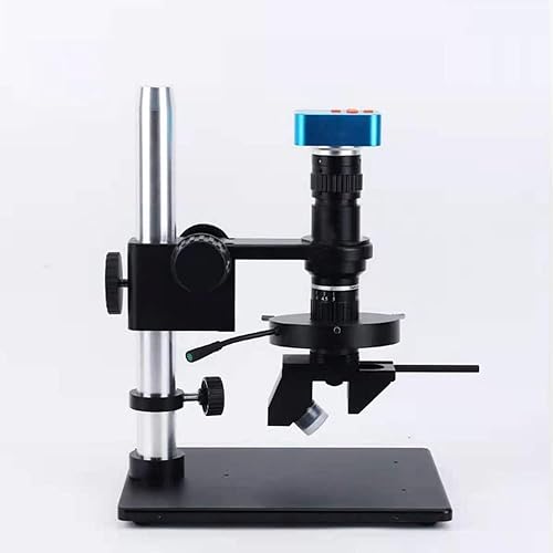 BEEYNG Accesorios de microscopio de laboratorio HDMI digital video, microscopio 21MP 1080P 2K H_D cámara 208 LED lámpara de luz para enseñanza de