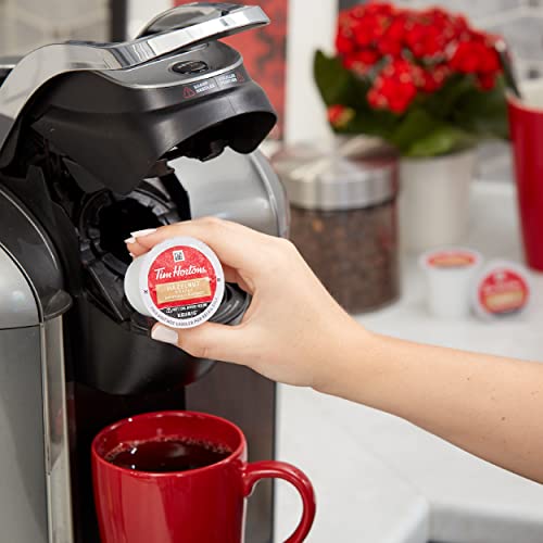 Tim Hortons Hazelnut Flavored, Medium Roast Coffee, Single-Serve K-Cup Pods Compatible With Keurig Brewers, 12Ct K-Cups, Red #TOP5