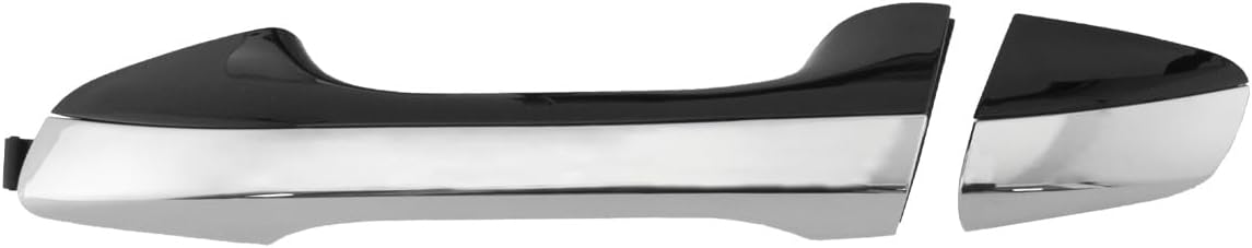 RLB-HILON Front Left Exterior Door Handle with Cap Compatible with Kia Optima 2016 2017 2018 2019 2020 Year, Chrome with Black Color