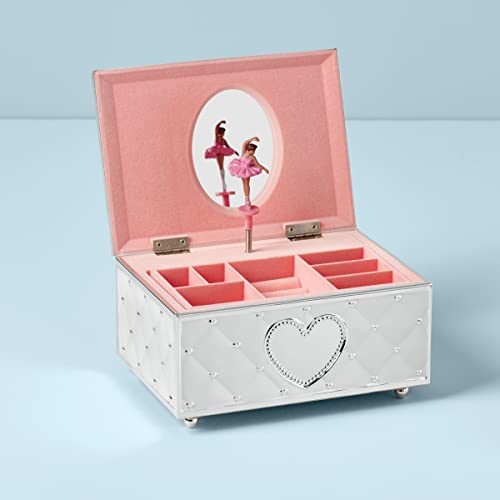 Lenox Childhood Memories Black Ballerina Jewelry Box, Silver/Pink #TOP2