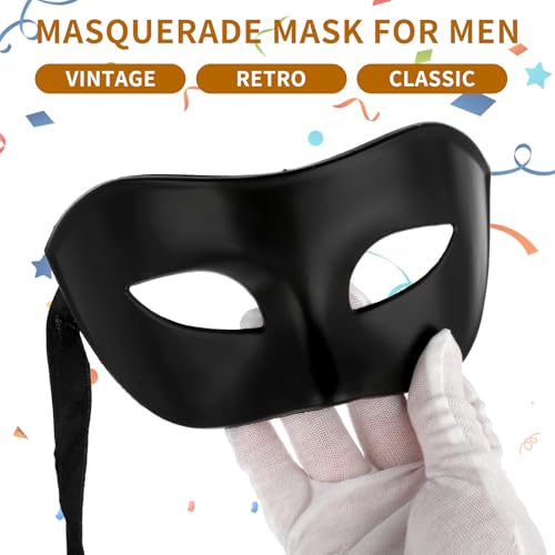 Gjinxi Venezianische Maske Maskenball Maskerade Maske Schwarz für Halloween Karneval Herren Damen Fasching Masken Masquerade Venetian Masks Augenmaske Gesichtsmaske Abendkleid Party Kostüm Cosplay