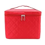 Bolsa de maquillaje de viaje multifuncional: es una gran bolsa de maquillaje para cosméticos, puedes organizar tus pequeños cosméticos diarios, productos de cuidado de la piel, maquillaje y brochas, buen regalo para todas las mujeres y niñas.