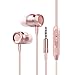 Produktbild UKCOCO Metall Super Bass In Ear Kopfhörer Stereo Ohrhörer In-Ear Magnetkopfhörer Ohrhörer Low Bass Mit Mikrofon 3,5 mm Jack (Pink)