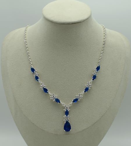 UDYLGOON CZ Crystal Earrings Necklace Bracelet Jewelry Set for Women Costume Party Bride Bridesmaid Wedding Prom Jewelry2