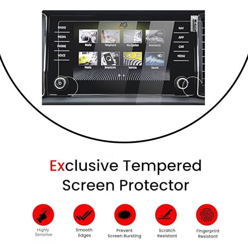 Image of Company Fitted Screen Protector Compatible With SKODA KODIAQ 2022 FACELIFT-8 INCH (PACK OF 1 - GLOSSY FINISH)