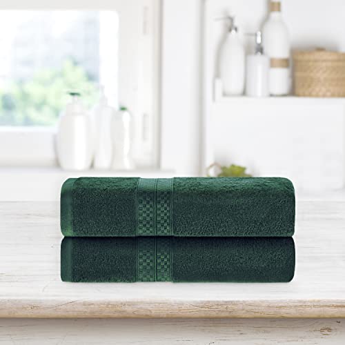 Bluenilemills Cotton-Blend Towel Collection, Rayon From Bamboo And Cotton Bath Towels For Shower And Bathroom, 2-Piece Bath Towel Set, 30" X 54", Solid, Hunter Green By Blue Nile Mills #TOP1